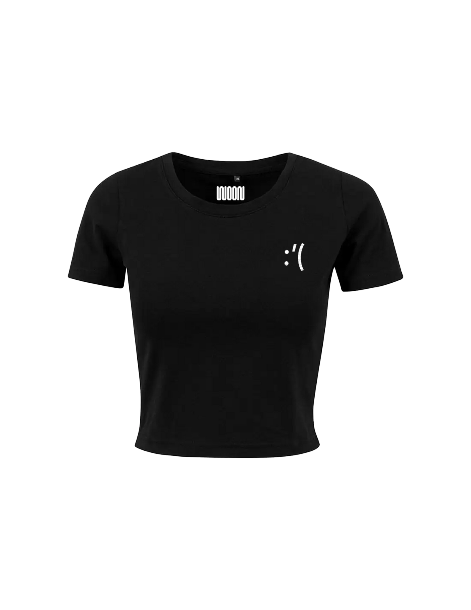 Tear Face Crop Top // Black